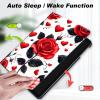 Case for iPad Pro 12.9 5th / 6th Generation Stand 2021/2022,Slim Soft Shockproof TPU Silicone Protective Back Shell Case for iPad Air 13 Inch M3/M2 (2025/2024),Red Love Hearts Rose view 3