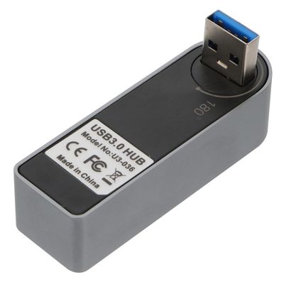 BELLIFFY Rotatable USB Hub Aluminum Alloy Multi-Port Adapter with High-Speed Data Ports Safe Overcurrent Protection Compatible with Windows Laptop Flash Drive Keyboard Mouse Camera