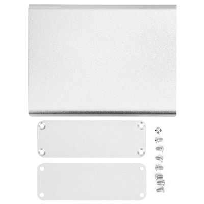 Aluminux84x110mm, Industrial Aluminum Enclosure, Die Casting Rated DIY Electronic with Baffles and Ss, Matte Silver h for PCB Junction