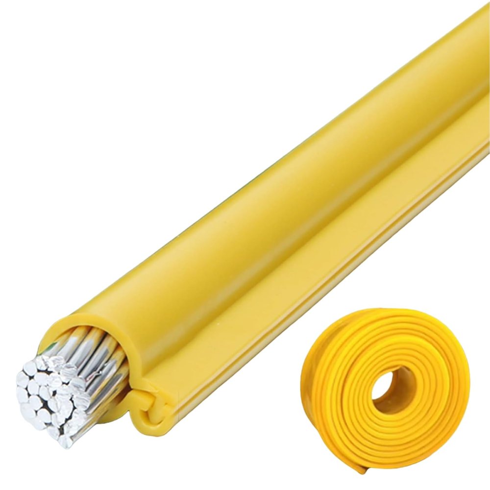 1Meter Heavy-Duty 35KV Insulation Sleeve, Snap-Fit Dielectric Sheath for Live-Line Work on Bare Wires & Electrical Cables, Protective Conduit(Inner diameter-22mm)