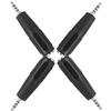 BAZEITFLOW 4PCS Female to Male Headset Adapter with Anti-Slip Texture Audio Converter for Microphones Smartphones Players Plug and Play Audio Coupler Random Color view 1