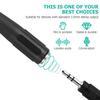 BAZEITFLOW 4PCS Female to Male Headset Adapter with Anti-Slip Texture Audio Converter for Microphones Smartphones Players Plug and Play Audio Coupler Random Color view 4