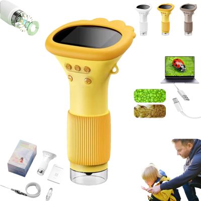 200x Zoom Digital Microscope for Kids with 2'' Inch Screen, Portable Handheld Microscope