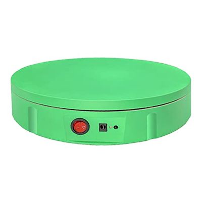 Erxewim Electric Rotating Turntable, 100kg Load Capacity, Remote Control for 360o Display, Green Motorized Rotating Display Stand for Photography and Product Showcase (Green)