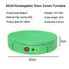 Erxewim Electric Rotating Turntable, 100kg Load Capacity, Remote Control for 360o Display, Green Motorized Rotating Display Stand for Photography and Product Showcase (Green) view 2