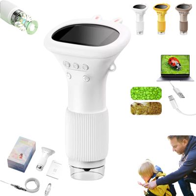 200x Zoom Digital Microscope for Kids with 2'' Inch Screen, Portable Handheld Microscope