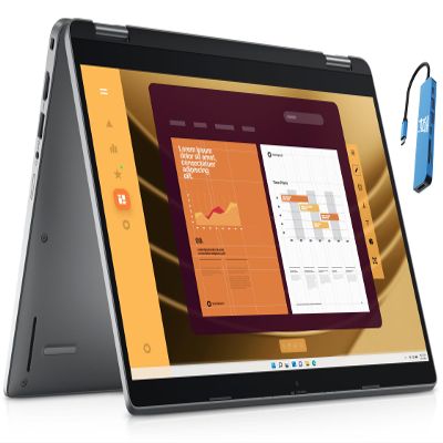 Dell Latitude 5350 5000 2-in-1 Business AI PC Laptop (13.3" FHD Touchscreen, Intel 12-Core Ultra 7 165U vPro, 16GB DDR5, 512GB SSD), 1080p Webcam w/Shutter, 2x Thunderbolt 4, HDMI, IST HUB, Win 11 Pro