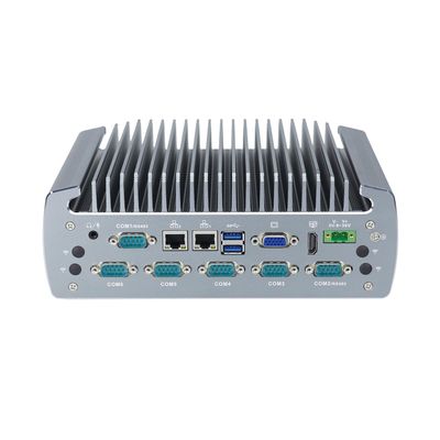 ANDAQI Fanless Industrial Computer, Mini PC, I5 6200U 7360U, IX06, Phoenix, 10PIN GPIO Phoenix, HDMI, VGA, 2 x LAN, 6 x COM, 2 x SIM Slot, 9 to 36V, 16G RAM, 256G SSD, 1TB HDD