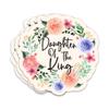 3PCs Daughter of The King Sticker Floral Christian Bible Verse Sticker Child of God Religious Faith Jesus Worship Waterproof Vinyl Stickers for Water Bottle Laptop Decals Gifts for Prayers 3"x3" view 1