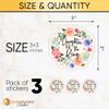 3PCs Daughter of The King Sticker Floral Christian Bible Verse Sticker Child of God Religious Faith Jesus Worship Waterproof Vinyl Stickers for Water Bottle Laptop Decals Gifts for Prayers 3"x3" view 2