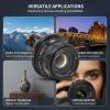 35mm Camera Lens F1.4, Full Frame Manual Focus, White - Large Aperture, Optical Coating, Compatible with RF Mount Cameras (Black) view 3