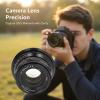35mm Camera Lens F1.4, Full Frame Manual Focus, White - Large Aperture, Optical Coating, Compatible with RF Mount Cameras (Black) view 4