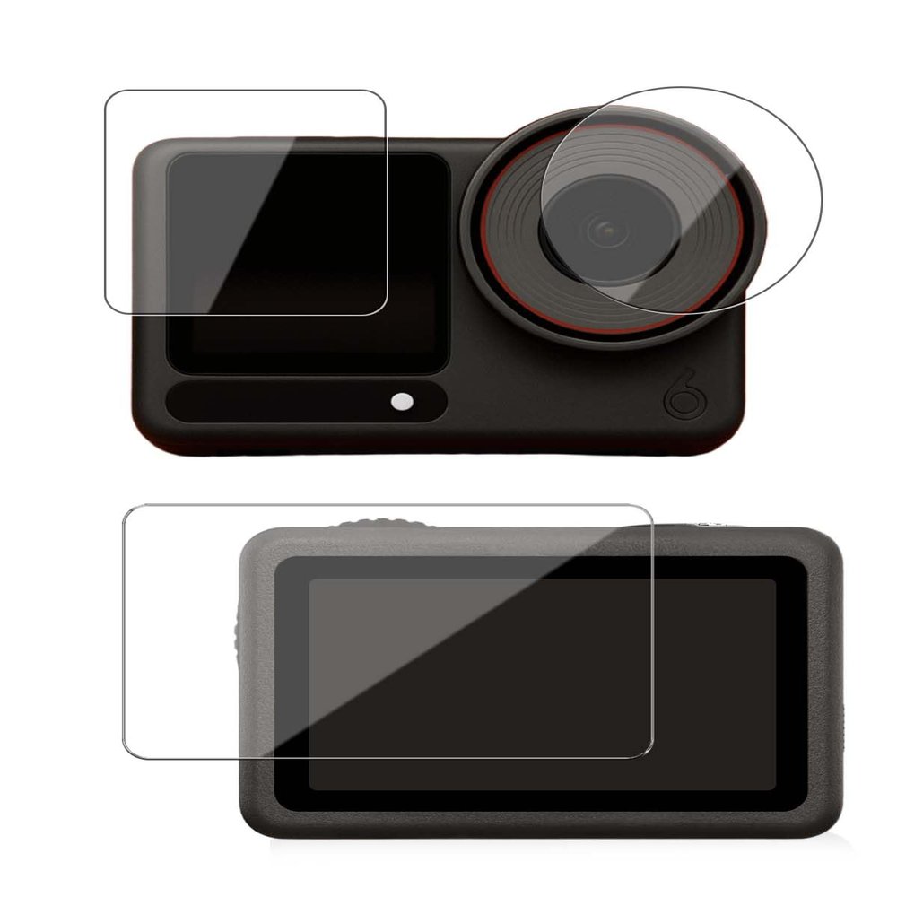 [1+1+1 pack] Screen Protector for DJI Osmo Action 6, Front and Rear Screen Protectors & Lens Protector for DJI Action 6 Camera, 9H Hardness Ultra Clear Tempered Glass ,Anti-Scratch Anti-Fingerprint