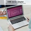 BESPORTBLE Aluminum External Sound Card Adapter with Microphone and Headphone Jack Stereo Audio for Laptop Desktop and Live Streaming view 2