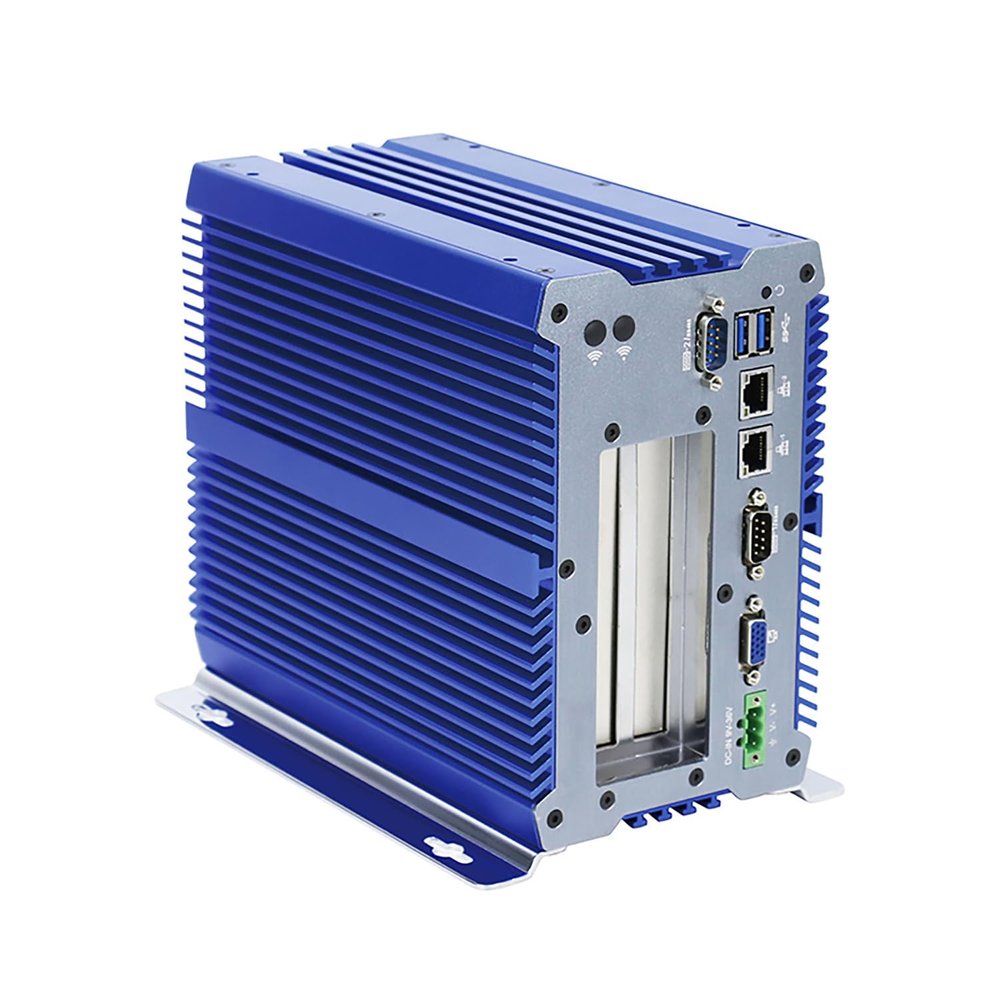 ANDAQI Fanless Industrial PC, Mini Computer, I5 7260U 7360U, IX07, 3PIN Phoenix, VGA, 4 x COM, 2 x LAN, 9 to 36V, 2 x PCI 32bit Expansion Slot, 8G RAM, 256G SSD