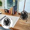 BESPORTBLE Mini USB Desktop Fan with LED Clock and Temperature Display Portable Metal Cooling Fan with Rotation for Home Office Dorm and Travel Use view 2