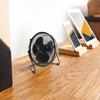 BESPORTBLE Mini USB Desktop Fan with LED Clock and Temperature Display Portable Metal Cooling Fan with Rotation for Home Office Dorm and Travel Use view 4