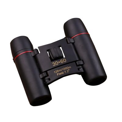 DIYEAH Black Folding Hunting Binoculars with Wide Angle Lens High Light Transmittance Rubber Coating Compact Portable Telescope for Outdoor Travel and Low Light Night Viewing