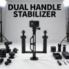 Dual Handle Aluminum Tray Stabilizer Rig, Underwater Camera Tray, Black - Lightweight Design, Ergonomic Grip, Ideal for Diving and Filming view 4