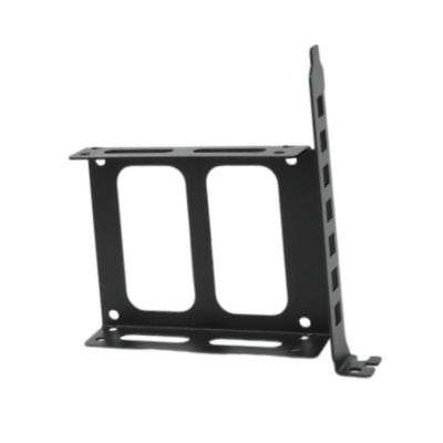 Double SSD Mounting Bracket Metal Mount Bay 2.5 Inch Hard Drive Mount HDD Dock Easy Install Metal SSD HDD Holder- Black