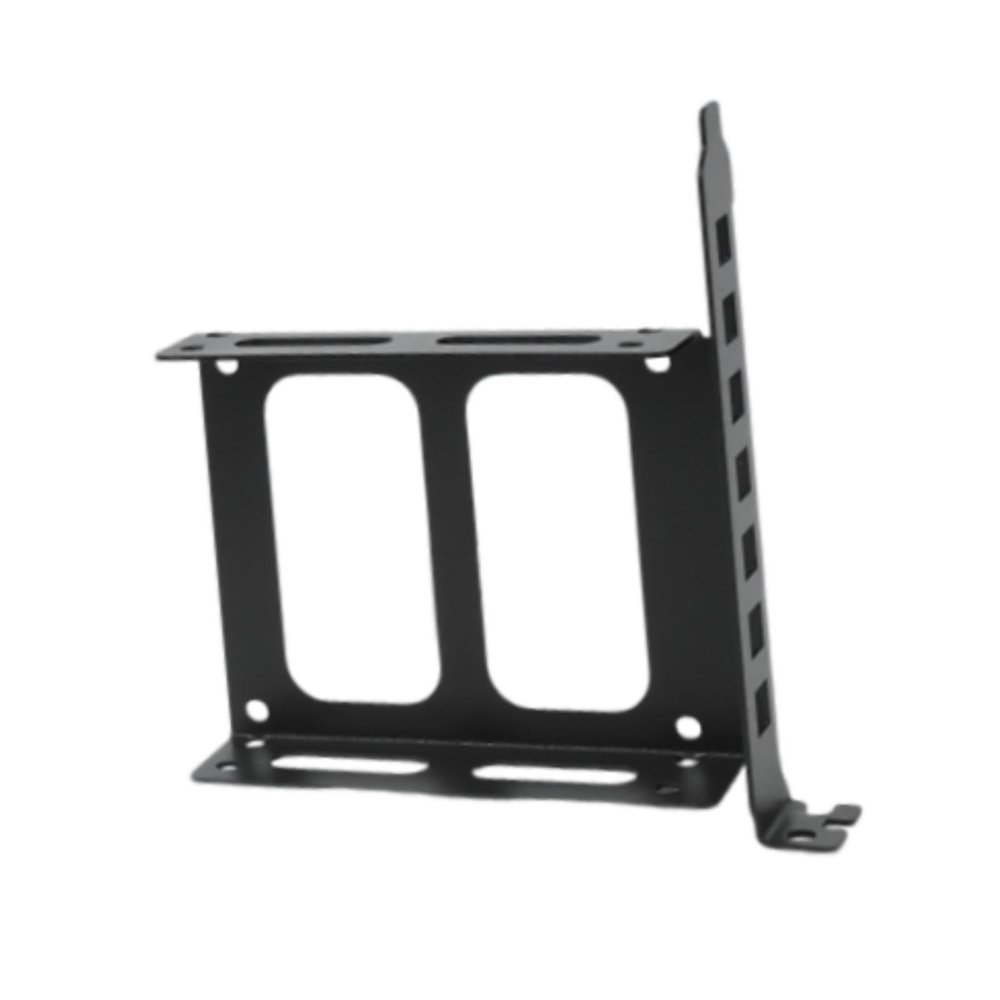 Double SSD Mounting Bracket Metal Mount Bay 2.5 Inch Hard Drive Mount HDD Dock Easy Install Metal SSD HDD Holder- Black
