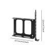 Double SSD Mounting Bracket Metal Mount Bay 2.5 Inch Hard Drive Mount HDD Dock Easy Install Metal SSD HDD Holder- Black view 2