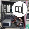 Double SSD Mounting Bracket Metal Mount Bay 2.5 Inch Hard Drive Mount HDD Dock Easy Install Metal SSD HDD Holder- Black view 4