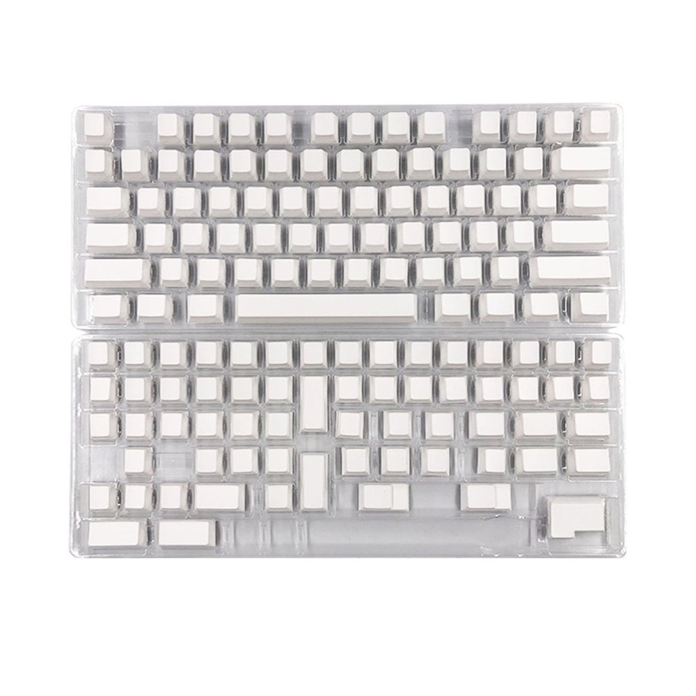 137PCS Keycaps CherryProfile PBT Minimalist White for Mechanical Keyboard Minimalistic PBT Minimalistic White Replacement
