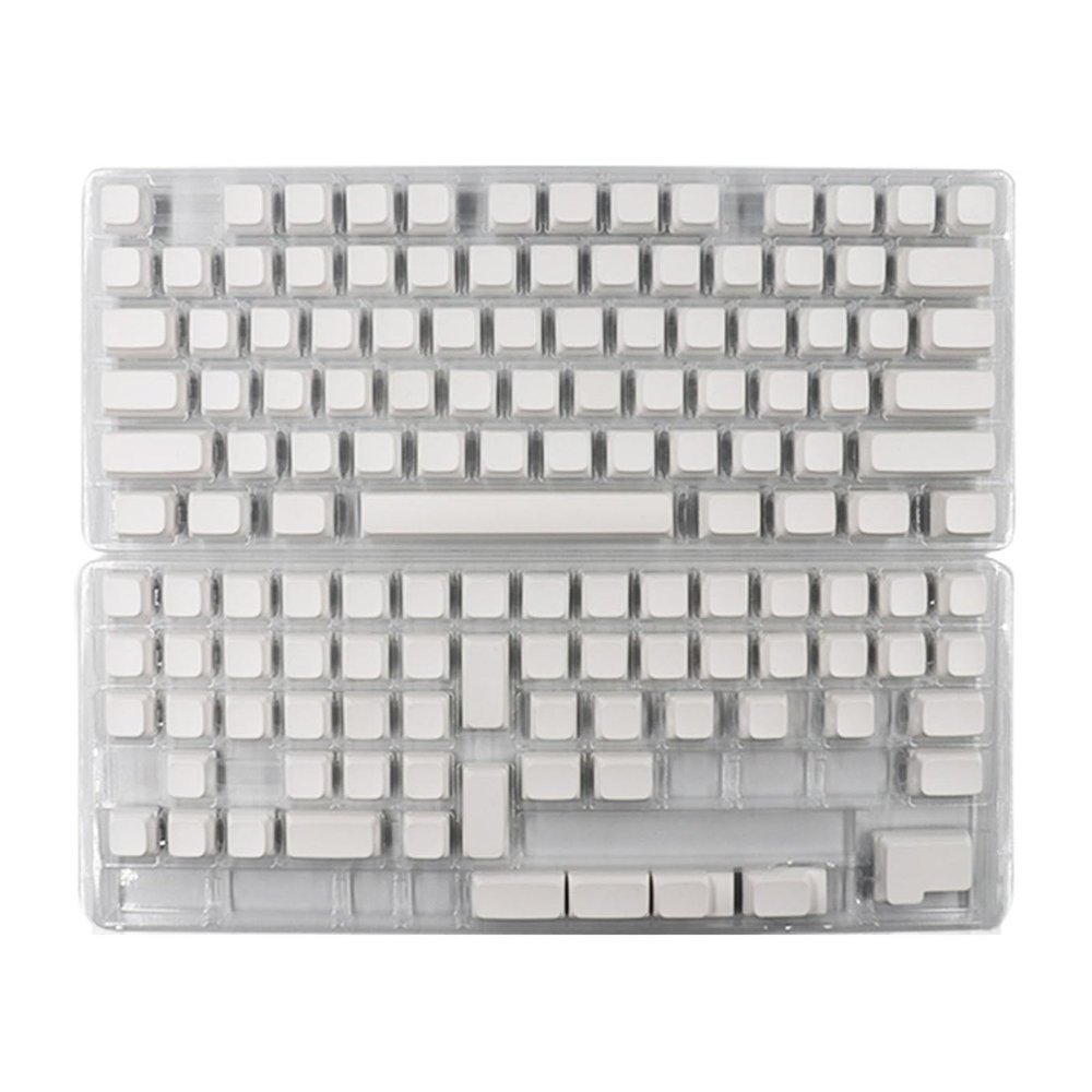 134PCS Keycaps XDA Profile PBT Minimalist White for Mechanical Keyboard Minimalistic Keyboard Replacement Parts
