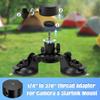 Zhaobeimao Strong Suction Cup Mount for Starlink & Camera with Dual 1/4" & 3/8" Threads, All-in-One Secure Car Roof Holder with Lockable Base & Quick-Release for RV, Van, Truck & Boat view 2