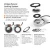 UP Security AirTag Holder with Combination Cable Lock, Compatible with Apple Air Tag, AirTag Holder for Kids Backpack, Luggage, Suitcase, Stroller, Car Key, Keychain, GPS Tracking Device Air Tag Case view 3
