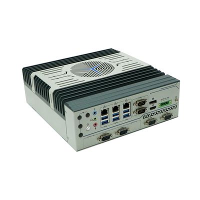 ANDAQI Din Rail Industrial PC, Embedded Computer, I3 10300T 10305T, IX14, TPM2.0, 3 x LAN, 6 x COM, 12-24V Phoenix, Support Watchdog, PXE, WOL, 64G RAM, 1TB SSD
