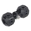 Aluminum Connector MiniCube Tripod Mount Converter 1/4" 3/8" Holes for DSLRCam Vlog Light UmbrellaRing Bracket Positioning Hole view 4