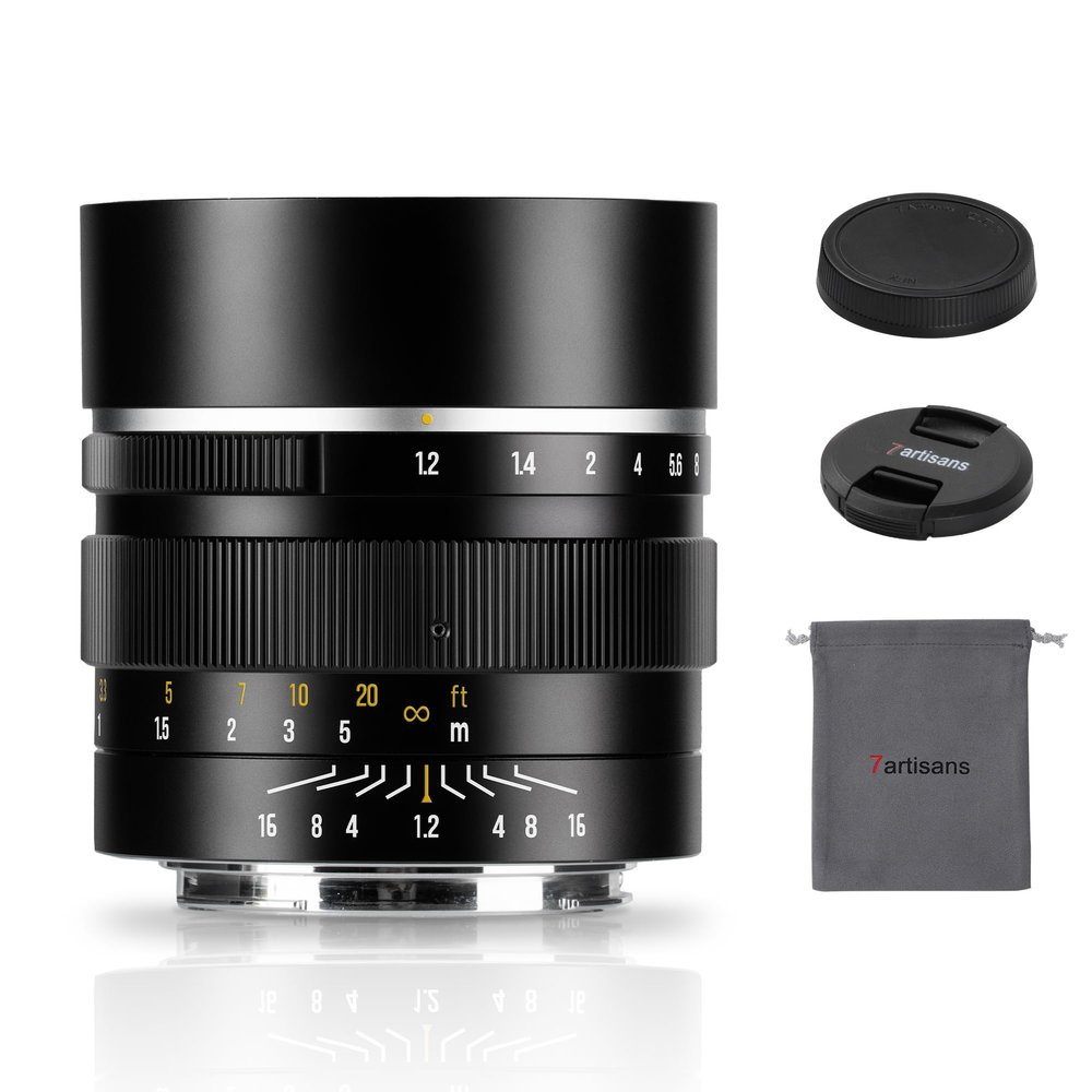 7artisans 50mm F1.2 APS-C 32 Manual Focus Fixed Lens Large Aperture Compatiable for Fujifilm Fuji X-H/T/T30/S/E/A Series Fuji X-E2 Fuji X-T2 X-T30 X-T50