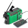 Hand Crank Emergency Weather Radio with 2600mAh/9620mWh Power Bank, NOAA AM FM Shortwave Portable Radio, Solar & USB-C Charging, Flashlight, SOS Alarm for Emergency Kits (Green) view 1