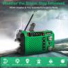 Hand Crank Emergency Weather Radio with 2600mAh/9620mWh Power Bank, NOAA AM FM Shortwave Portable Radio, Solar & USB-C Charging, Flashlight, SOS Alarm for Emergency Kits (Green) view 3