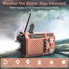 Hand Crank Emergency Weather Radio with 2600mAh/9620mWh Power Bank, NOAA AM FM Shortwave Portable Radio, Solar & USB-C Charging, Flashlight, SOS Alarm for Emergency Kits (Brown) view 3