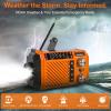 Hand Crank Emergency Weather Radio with 2600mAh/9620mWh Power Bank, NOAA AM FM Shortwave Portable Radio, Solar & USB-C Charging, Flashlight, SOS Alarm for Emergency Kits (Orange) view 3
