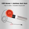 12x3.2cm Blower USB Powered Fan for Picnic Grill Wood Stove Cooking Cooling Ventilation Exhaust USB Air Blower view 4
