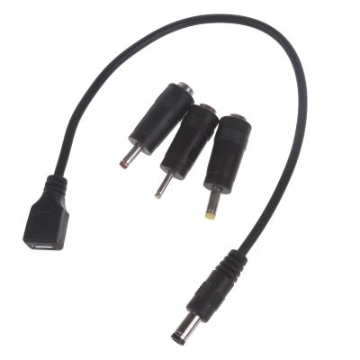 5V USB Female to Male Adapter Set with 4.0mm 3.5mm 2.5mm Adapter Plugs for Routers and Cameras