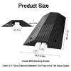 Rubber Speed Bump,2 Channel Cable Protector Ramp for Driveway, Road,Parking Lot-Asphalt/Concrete/Gravel Installation(80x50x10cm) view 2