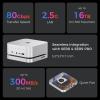 Beelink Mate SE-A 80Gbps USB-C Docking Station, Dual M.2 PCIex2 SSD Slot(16TB Max), USB-A3.0 * 2, 2.5G LAN*1, SD4.0 * 1, for SER8/SER9 PRO/Laptops/Desktop PC/Mini PC, Aluminum Alloy, Frost Silver view 3