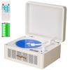 MANAYO Cute Retro CD Player with Bluetooth Transmitter/Receiver - Portable Tabletop Design, Built-in Speakers & Subwoofer, AUX/USB, Remote Included view 1