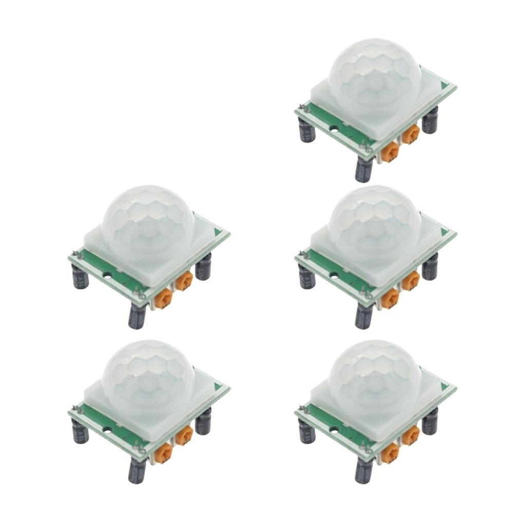 1-10PCS HC-SR501 Adjust IR Pyroelectric Infrared PIR Motion Sensor Detector Module Motion Sensor Detector Module HC SR501(White)