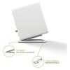 Yunseity Desk Speaker Stand, 16 Tilted Speaker Riser with Foam Pads, 7.7lbs Capacity, Minimalist Design, Steel Material, for Improved Sound Performance, Stability, and Aesthetics (White) view 4