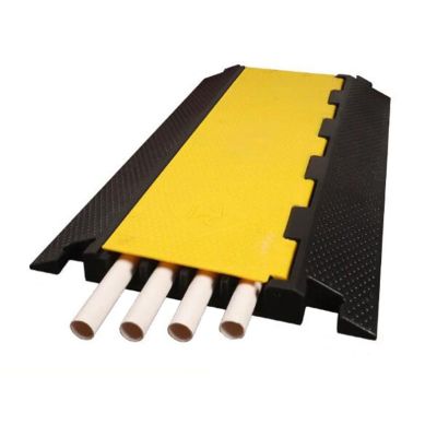 5/4/3/2 Channel Rubber Cable Protectors Extreme Cable Ramps,Heavy Duty Protective Cable Wire Cord Ramp Driveway Rubber Traffic Speed Bumps(900x490x60mm)