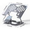Adjustable Laptop Stand Phone Holder Foldable Carbon Steel Desktop Risers for 10-17.3Inch Device Ergonomic Cooling Desig view 4