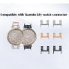 12mm Replacement Watch Band connector Fit for Garmin Lily Women,with 2x Stainless Steel connector and 2x Screws for Garmin LilY Women Smartwatch Accessorie (RO) view 2