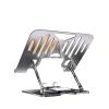 Adjustable Carbon Steel Laptop Stand -Tablet & Phone Compatible Foldable Desktop 2-in-1 Ergonomic Heat Dissipation Design(Black) view 4