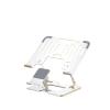 Adjustable Carbon Steel Laptop Stand -Tablet & Phone Compatible Foldable Desktop 2-in-1 Ergonomic Heat Dissipation Design(Silver) view 1